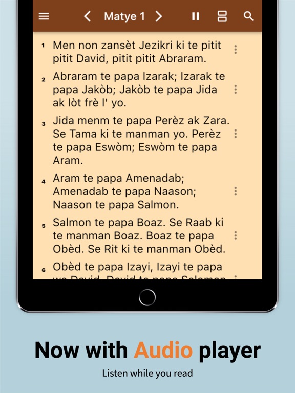 Haitian Creole Study Bible iPad screenshot 3 - Book app