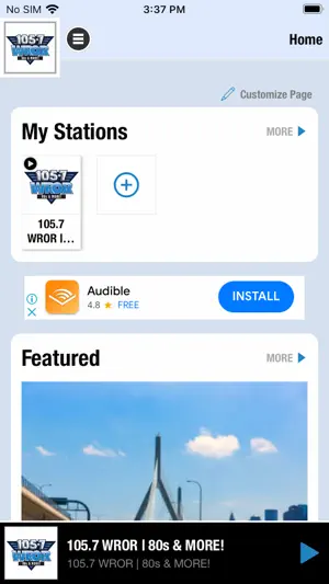105.7 WROR screenshot 1