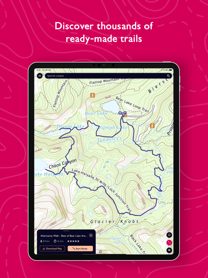 OS Maps Hiking and Bike Trails