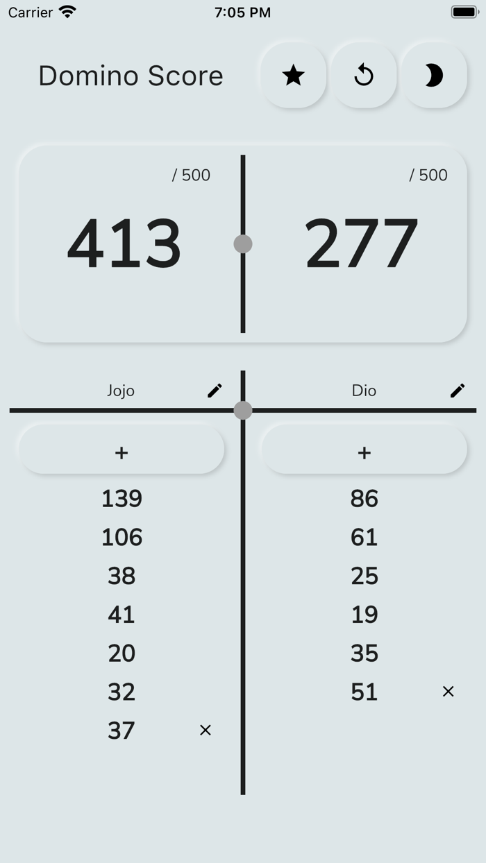 Domino Score Tracker
