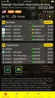raleigh airport (rdu) + radar iphone screenshot 1