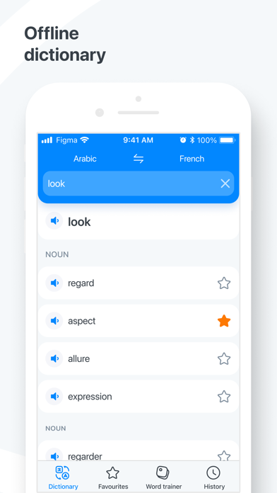 French−English dictionary Screenshot