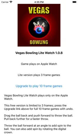 Game screenshot Vegas Bowling Lite Watch apk