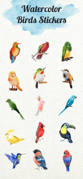 Game screenshot Watercolor Cute Birds Stickers hack