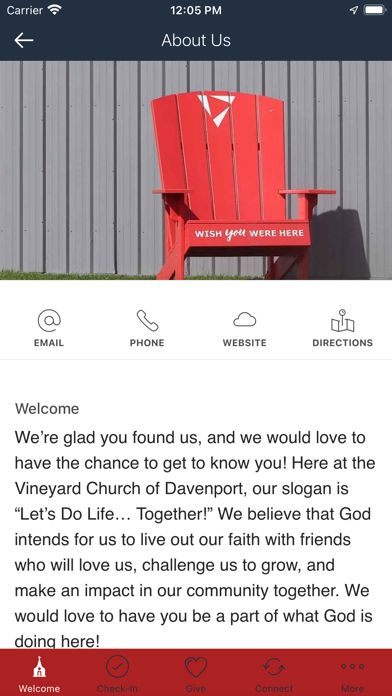 Vineyard Church of Davenport Screenshot