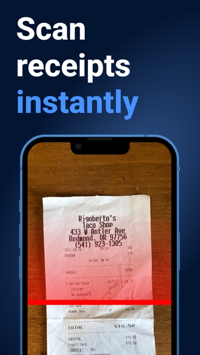 Receipt Scanner: Business App Screenshot