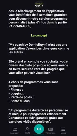 Game screenshot My coach by Domicil’gym apk