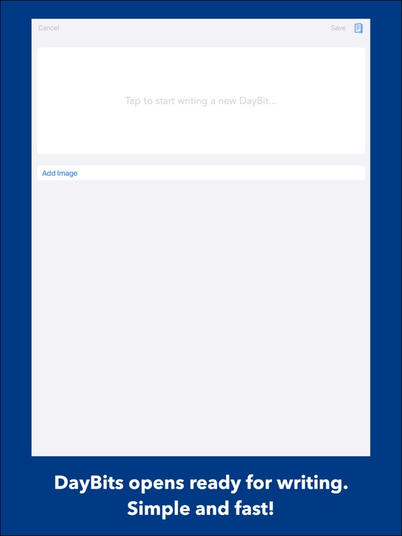 DayBits iPad screenshot 1 - Lifestyle app