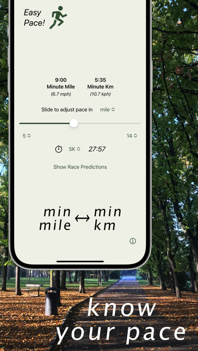 Easy Pace Calculator Screenshot