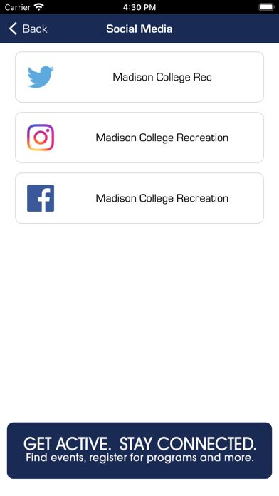 Madison College Recreation Screenshot