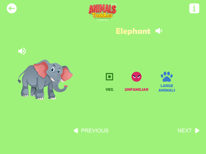 Animals Name Learning Toddles