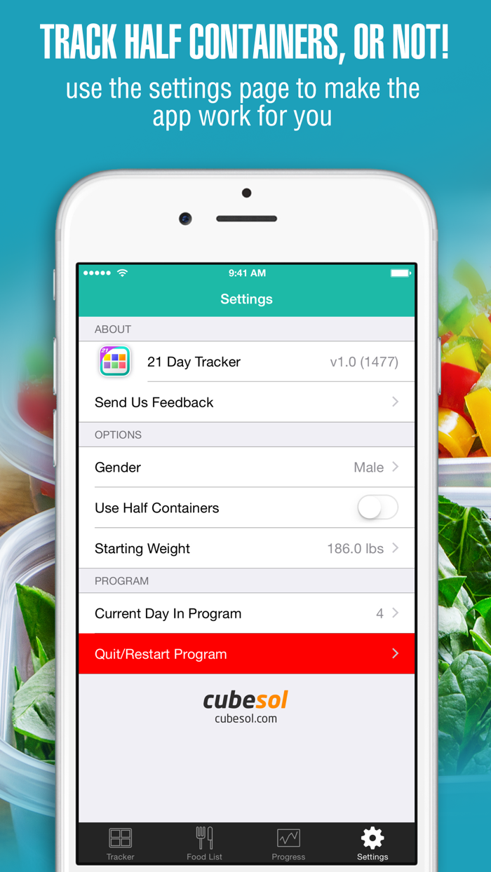 21 Day Container Tracker