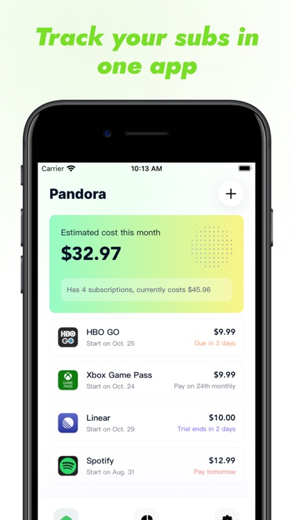 Pandora - Track Subscriptions