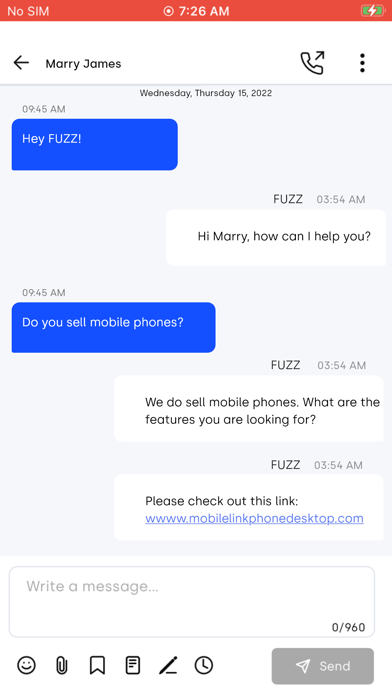 Falkon SMS Screenshot