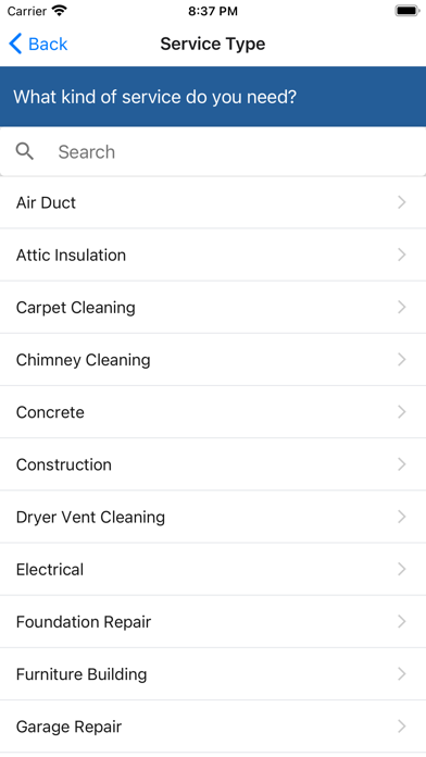 Premium Home Service Screenshot