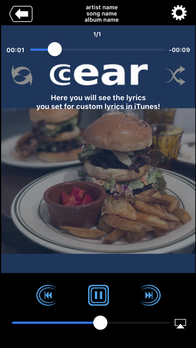 cear music player Screenshot