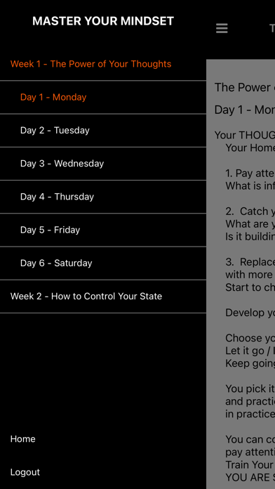 You Are Strong Master Mindset Screenshot