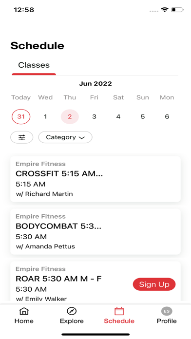 The Empire Fitness Screenshot
