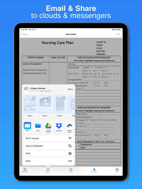Document Scanner · Scan to PDF iPad screenshot 3 - Business app