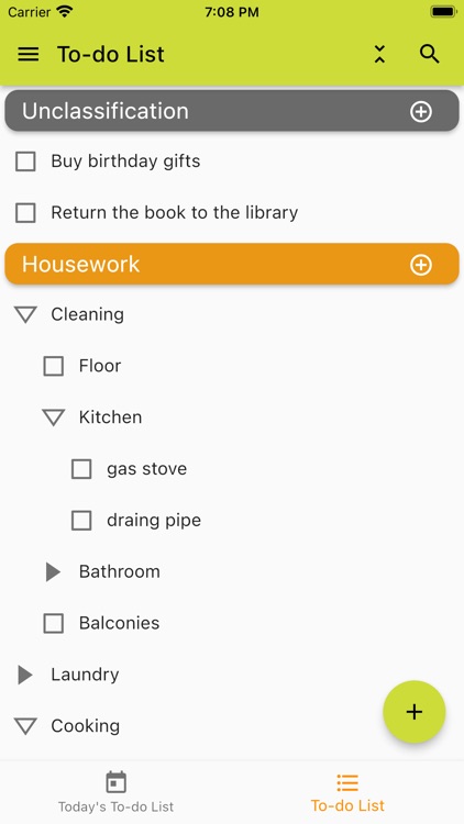 Hierarchical To-do List
