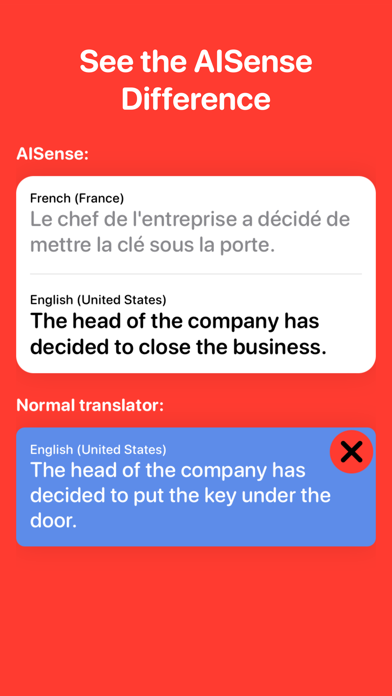 AISense Translator Screenshot