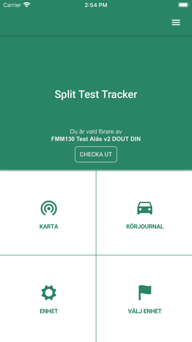 Cartracker Körjournal Screenshot