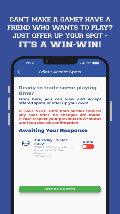 HappyRoster pickup sports app screenshot-3
