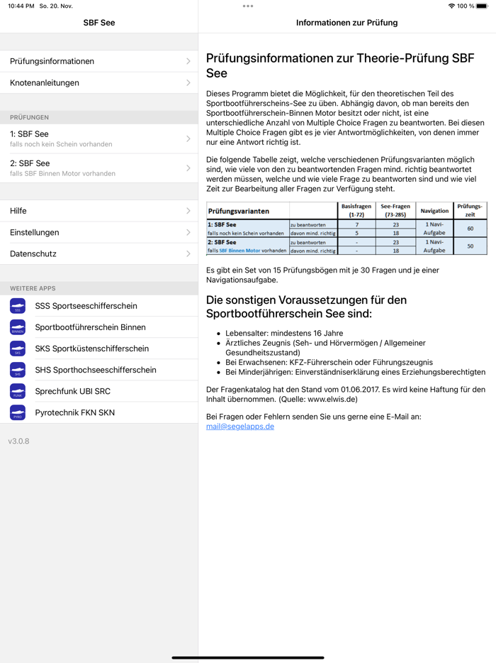 Sportbootführerschein See