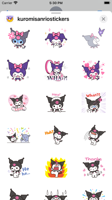 Kuromi Sanrio Stickers Screenshot