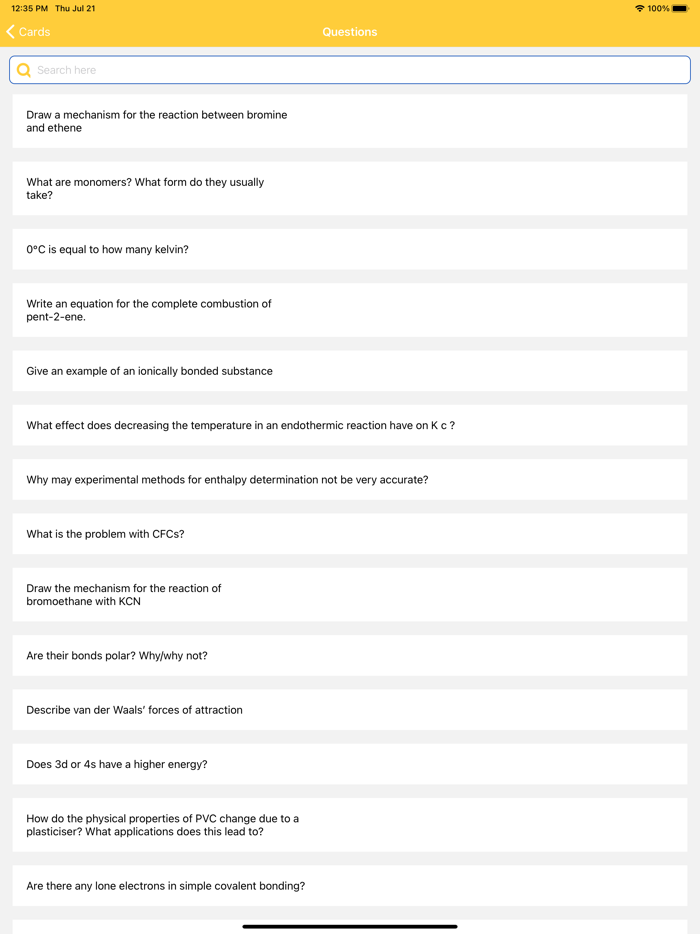 A-Level Chemistry Flashcards