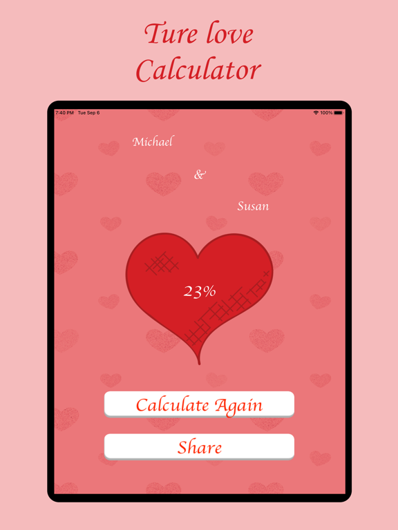 Love Tester - Calculate Love Percentage