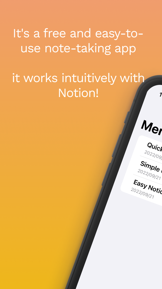 #1. Memo Notion - Quick take notes (iOS) 由: Tomoaki Miura