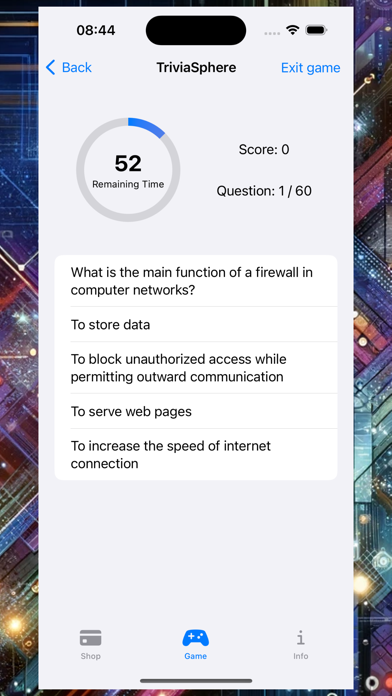 TriviaSphere Screenshot
