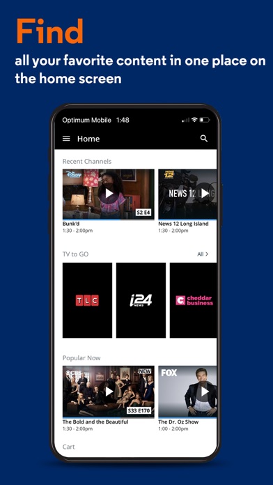 Optimum TV Screenshot