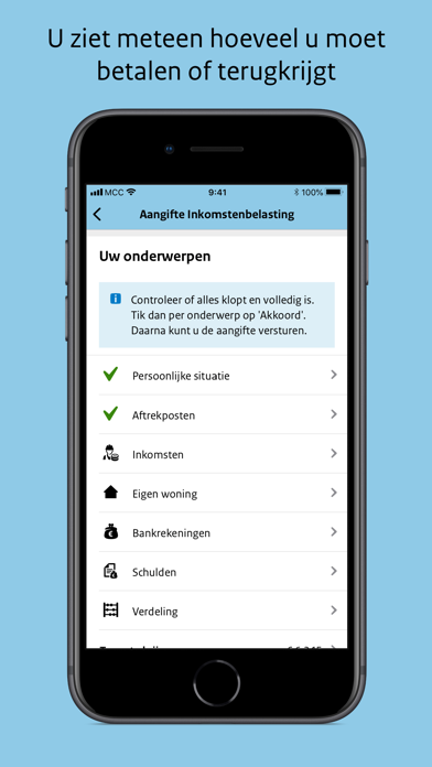 Aangifte Inkomstenbelasting Screenshot