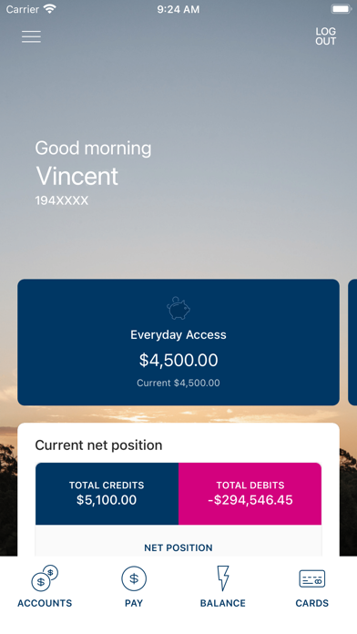 Bank Australia App Screenshot