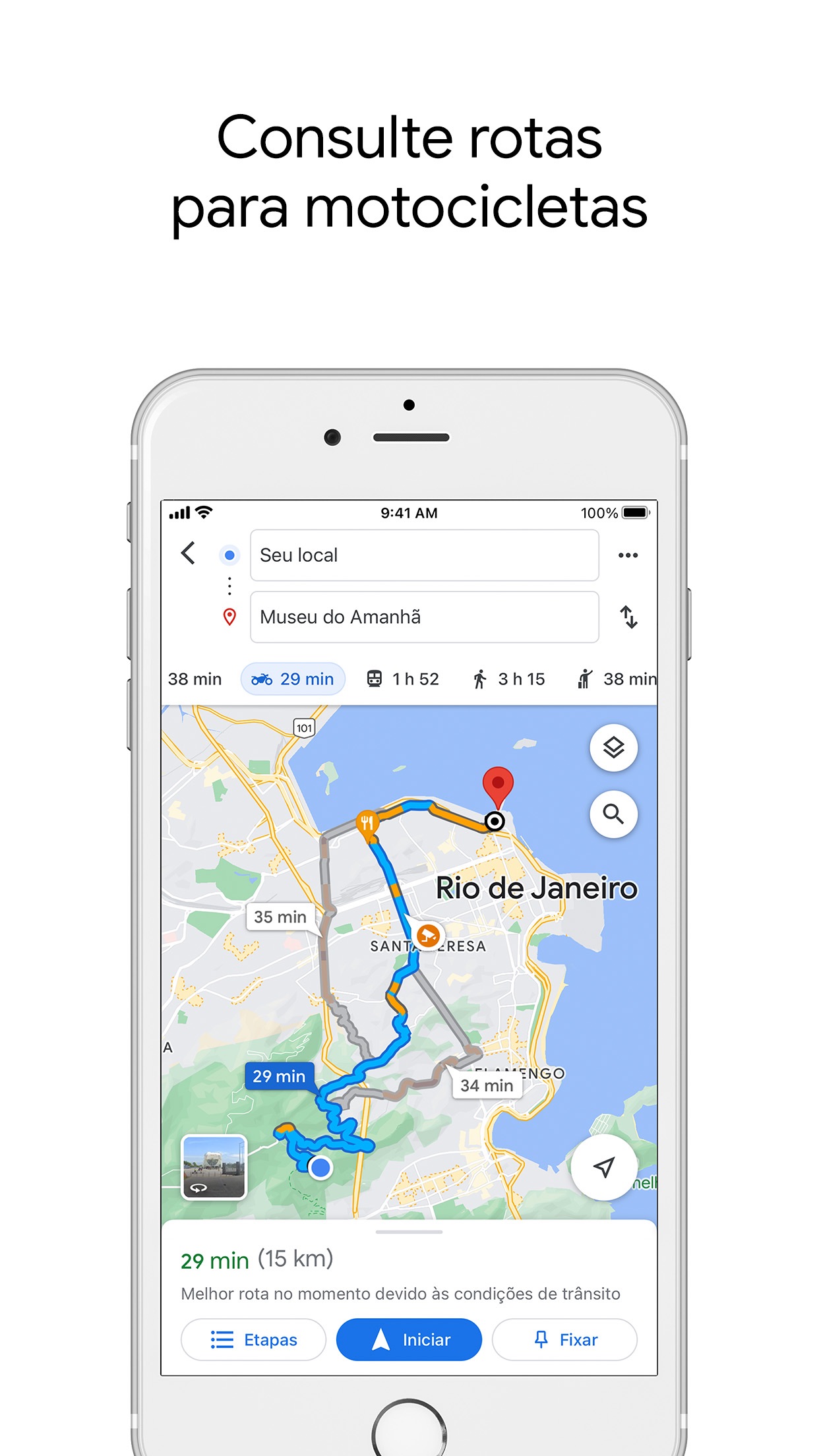 Screenshot do app Google Maps
