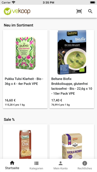 vekoop - veganer Onlineshop Screenshot