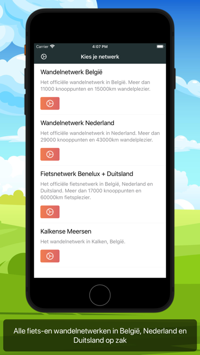 De knooppuntenapp Screenshot