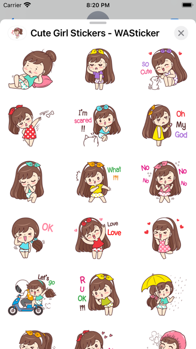 Cute Girl Stickers - WASticker Screenshot