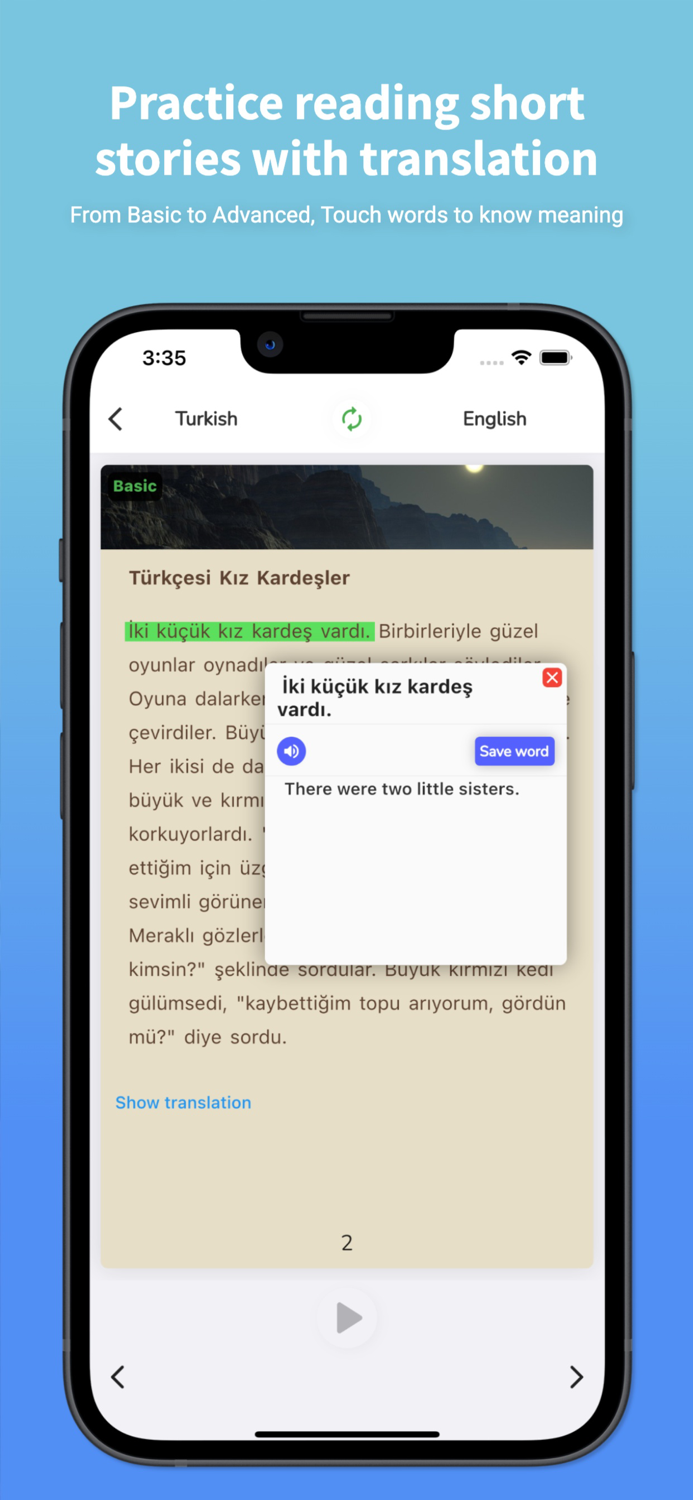 Turkish Translator and Learn 45