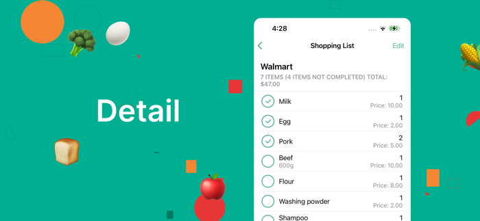 Shopping List Grocery list app