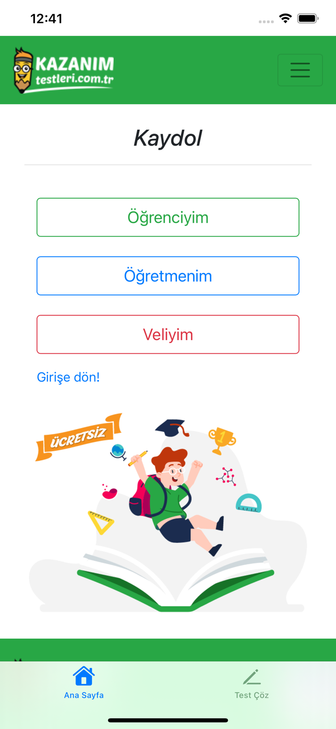 Kazanım Testleri Çöz