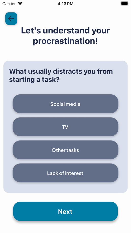 #2. ProcrastinationPal (iOS) 由: Nathnael Haile