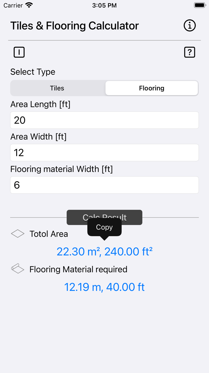 Tiles and Flooring Calculator