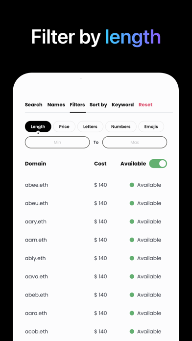 UPYO Domain: Find Web3 Names Screenshot