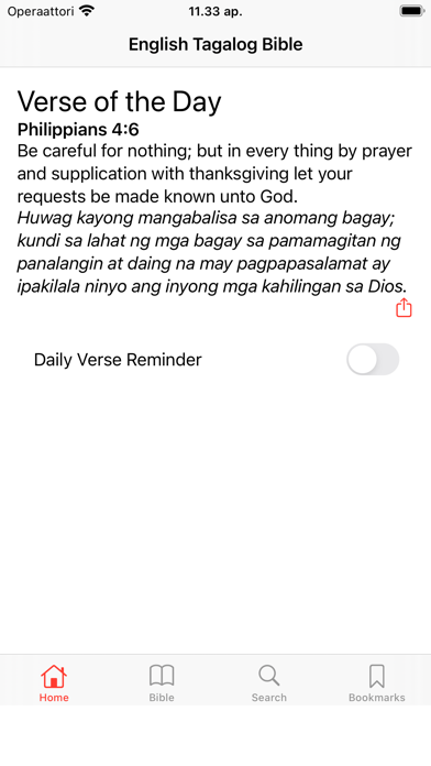 English - Tagalog Bible Screenshot