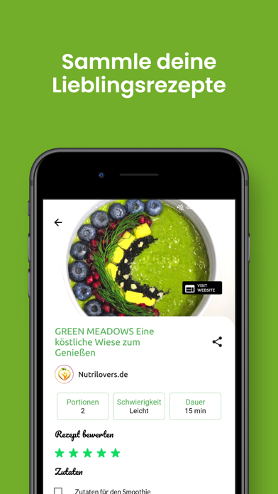 Nutrilovers Rezepte Nutri-App Screenshot