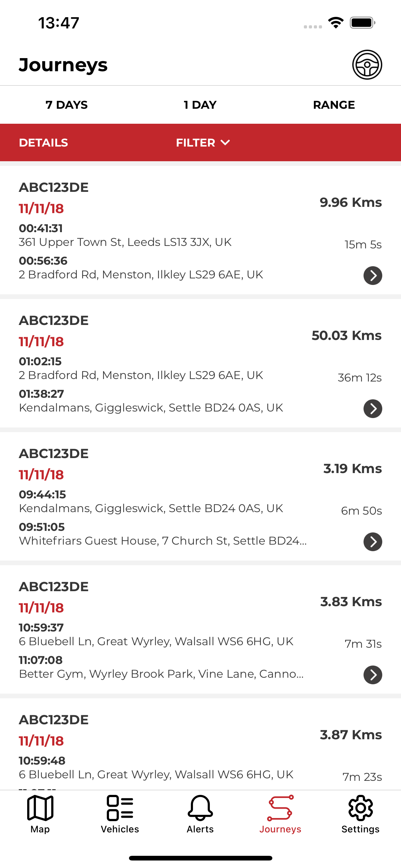 Acetrack Tracking