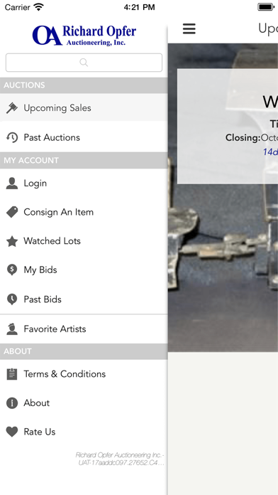 Opfer Auction Online Screenshot